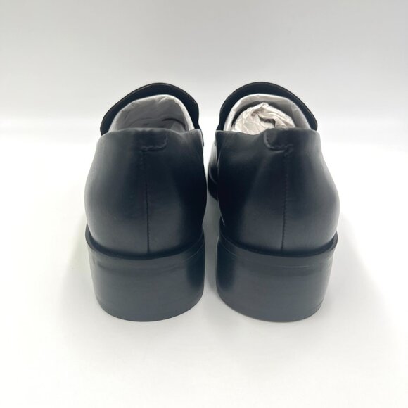 6.5W 6.5 WIDE WIDTH Franco Sarto‎ Womens Bocca Black Leather Loafers Shoes - Picture 6 of 13